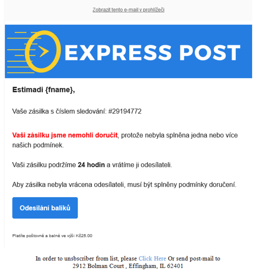Podvodný e-mail